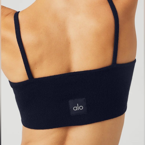 Alo yoga Cashmere Jet Set Bra navy size small - Picture 2 of 4